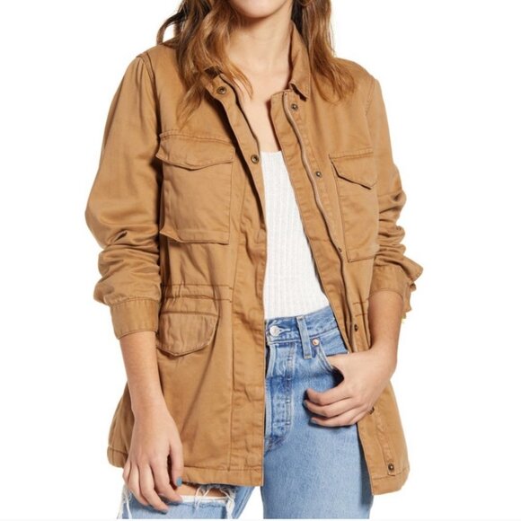 🆕Thread & Supply Canvas Utility Barn Jacket Sherpa Lined Cargo Boho Women Small - Picture 2 of 12